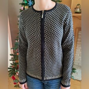 Lolita black and tan zip up sweater.